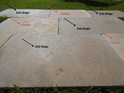 Amazone beige vibré dallage pierre