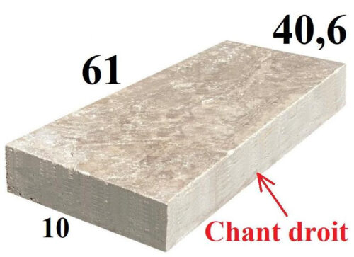 Margelle de bassin Travertin 10cm