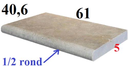 Margelle ép. 5cm travertin