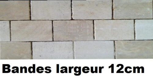 Pavé pierre de France bande de 12cm de large