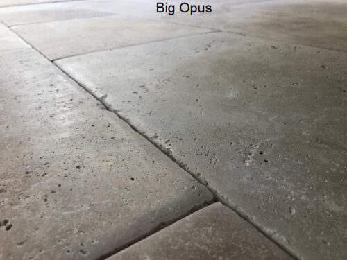 Travertin bombé patiné en Big Opus