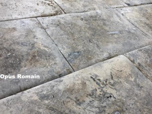 Travrtin gris silver bombé patiné à la main