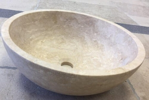 Vasque bol travertin