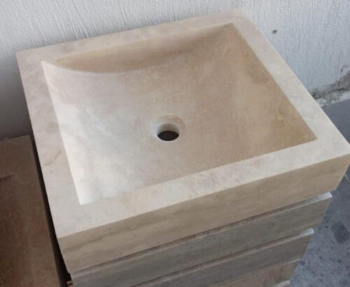 Vasque en Travertin rectangulaire