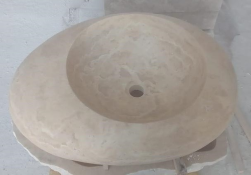 Vasque goutte d'eau Travertin