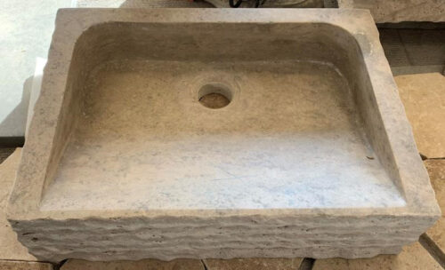 Vasque petit lunel travertin pierre