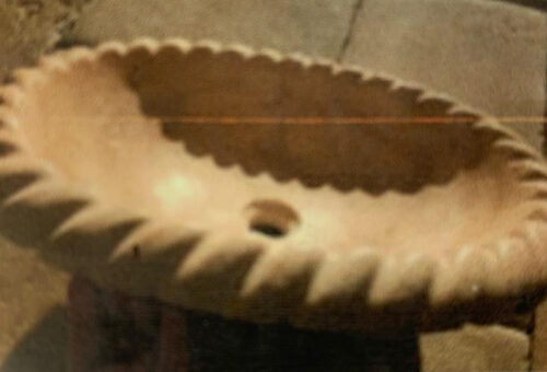 Vasque pierre Travertin avec moulure en torsade