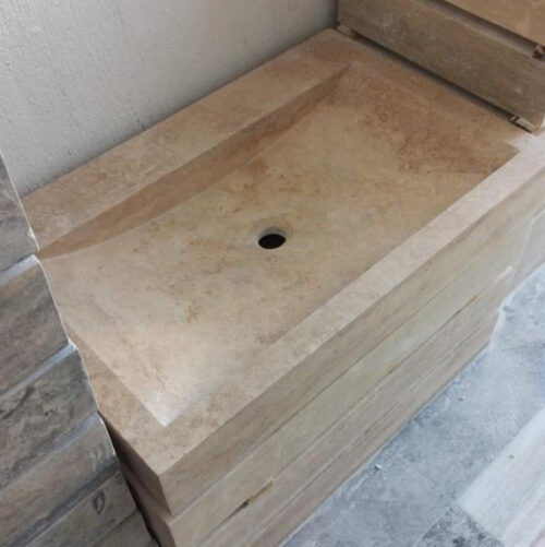 Vasque travertin pierre