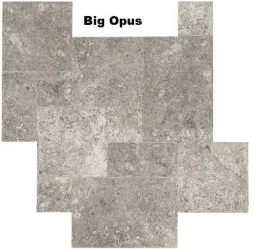 big opus Travertin gris silver