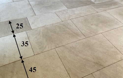 dallage pierre Mauvy en bande