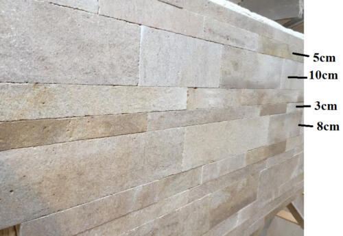 PAREMENT MURAL pierre de France BROSSE ARETES LEGEREMENT EBRECHEES