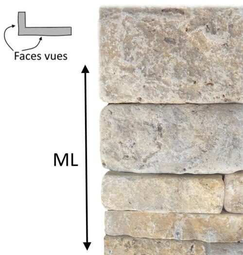 ANGLE PAREMENT VIBRE EN PIERRE DE DORDOGNE