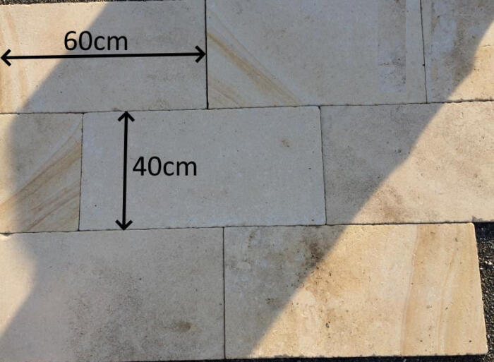 Dallage en pierre naturelle française 60x40cm