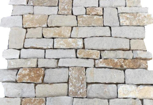 PLAQUAGE DORDOGNE VILLAGE EN VRAC Grossièrement équarri. Face éclatée, arrière scié.