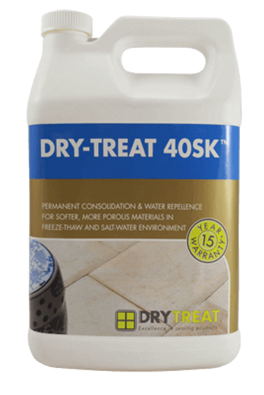 DRY-TREAT SK40 Laisse respirer et protège les pierres naturelles (intérieur, extérieur, piscines traitées au sel...)