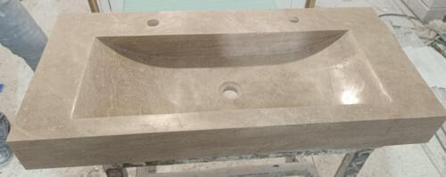 VASQUE 101 x 46 x 12cm en Travertin pierre