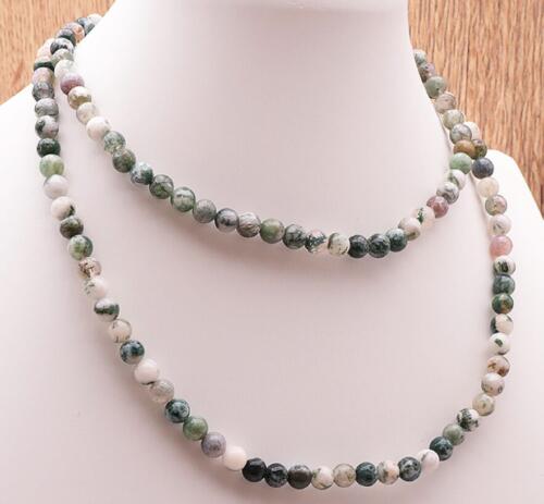 COLLIER BOULE 06MM AGATE ARBRE A