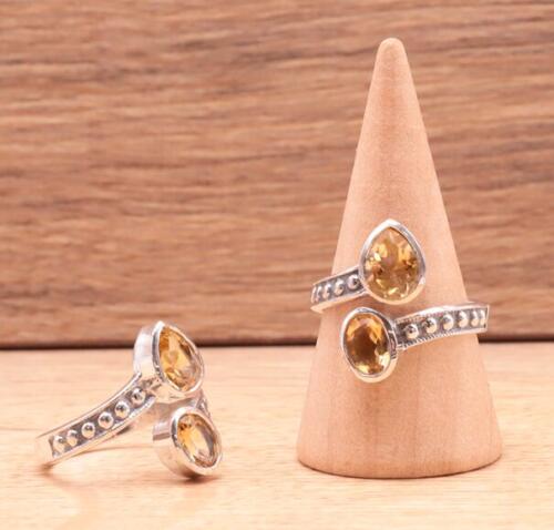 BAGUE ARGENT 925 MODÈLE 04 CITRINE FACETTÉE AAA (1 PIÈCE)