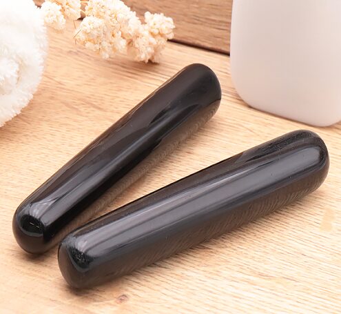 BÂTON DE MASSAGE 110MM OBSIDIENNE NOIRE A