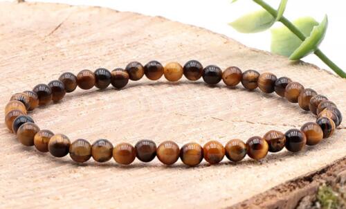 BRACELET BOULE 04MM OEIL DE TIGRE A