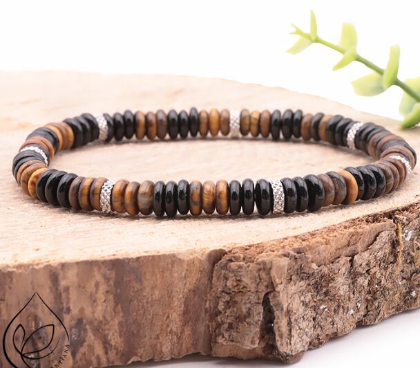 BRACELET SKARN ONYX, OEIL DE TIGRE A