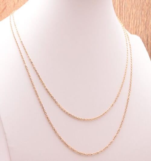 CHAÎNE 45CM RÉGLABLE MAILLE FORÇAT DORÉE - 02 ACIER INOXYDABLE