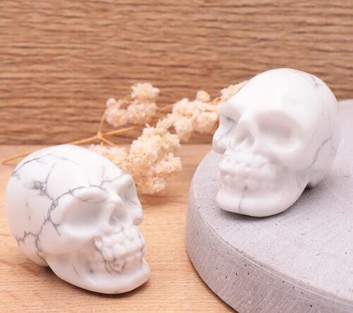 CRÂNE 50MM HOWLITE BLANCHE A