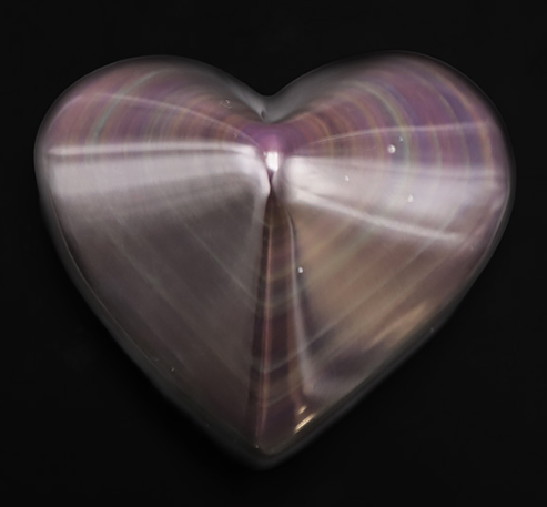 GALET FORME COEUR OBSIDIENNE OEIL CÉLESTE AA 50 À 60MM (1 PIÈCE)