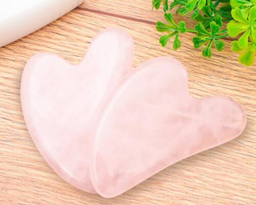 GUA SHA COEUR 80MM QUARTZ ROSE BRÉSIL A
