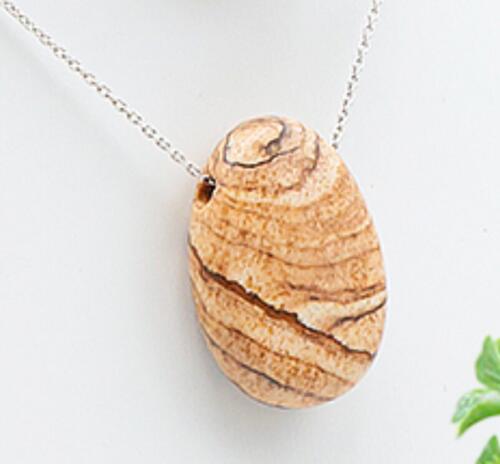 PENDENTIF PIERRE PERCÉE JASPE PAYSAGE A