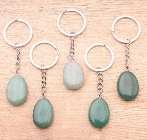 PORTE CLÉS PIERRE PLATE AVENTURINE VERTE A