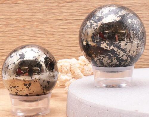 SPHÈRE PYRITE SUR MAGNÉTITE AA 40 À 50MM (1 PIÈCE)