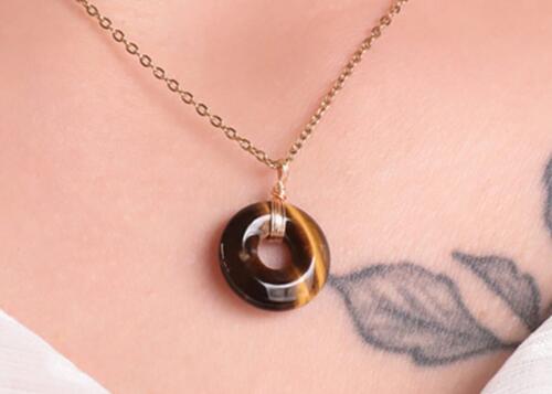 COLLIER LOA DORÉ OEIL DE TIGRE A