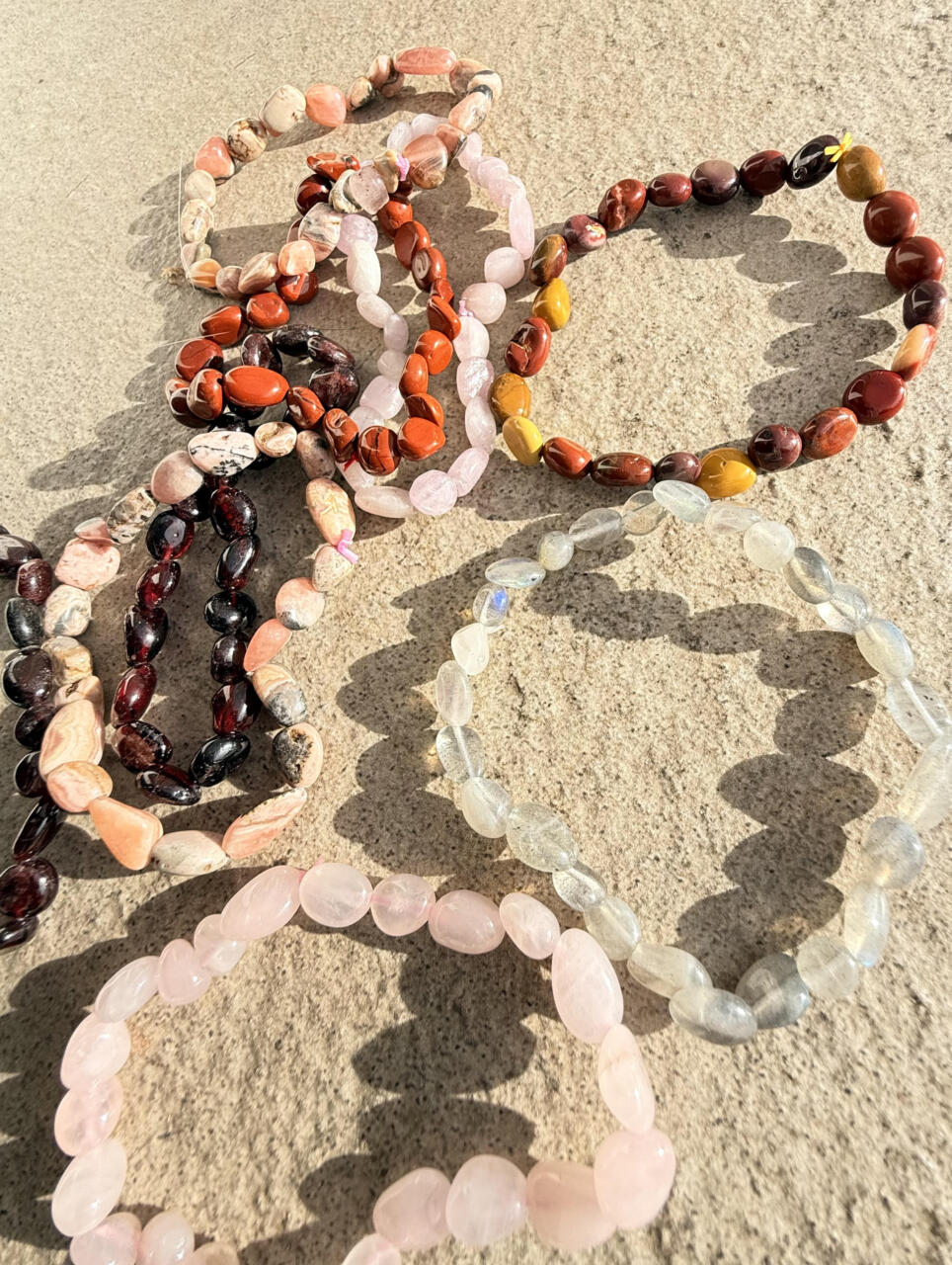 BRACELET PIERRES ROULÉES MIXTE A