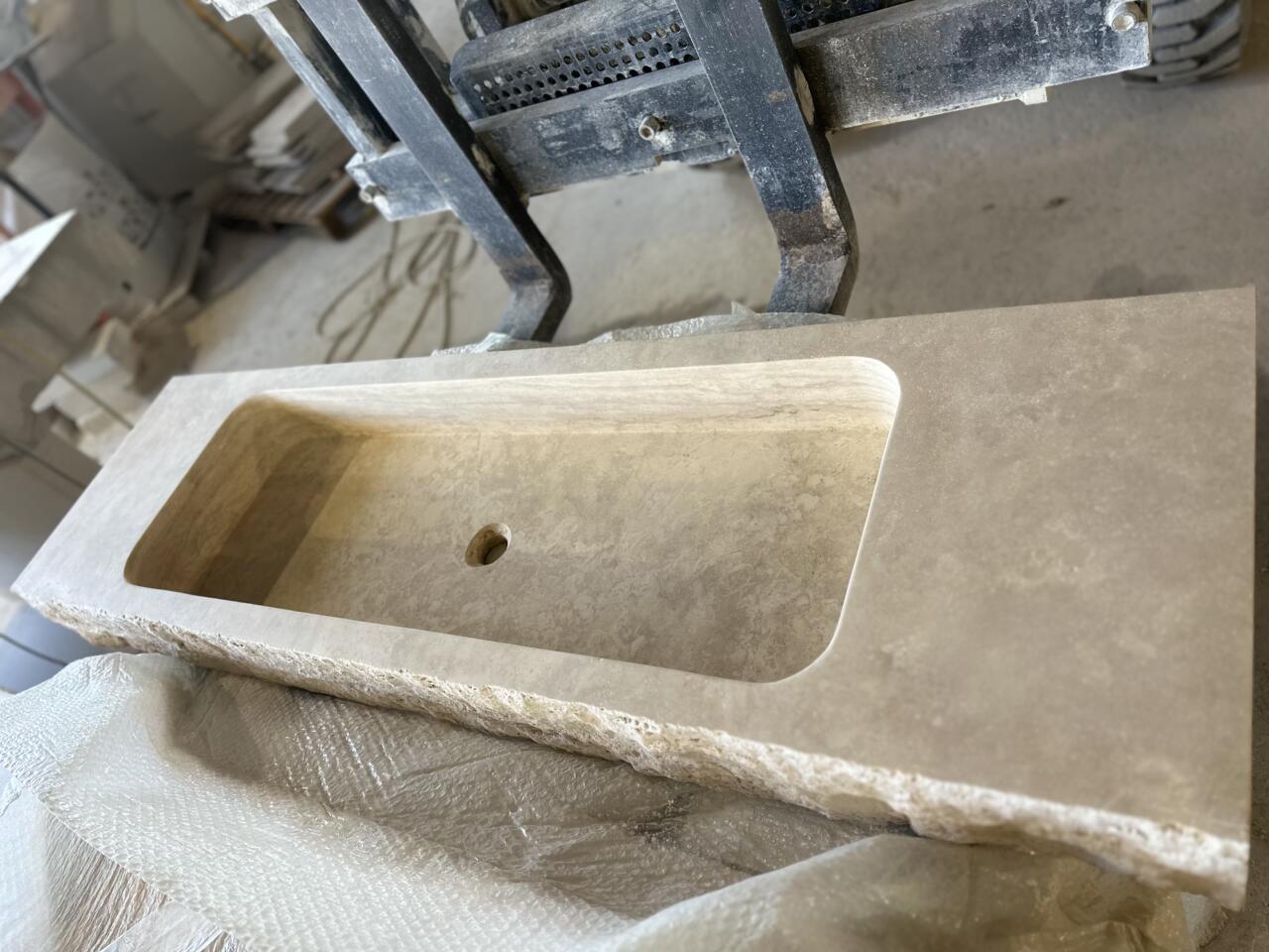 Vasque Manhattan Travertin pierre naturelle