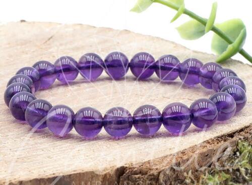 BRACELET BOULE 08MM AMÉTHYSTE BRÉSIL AAA