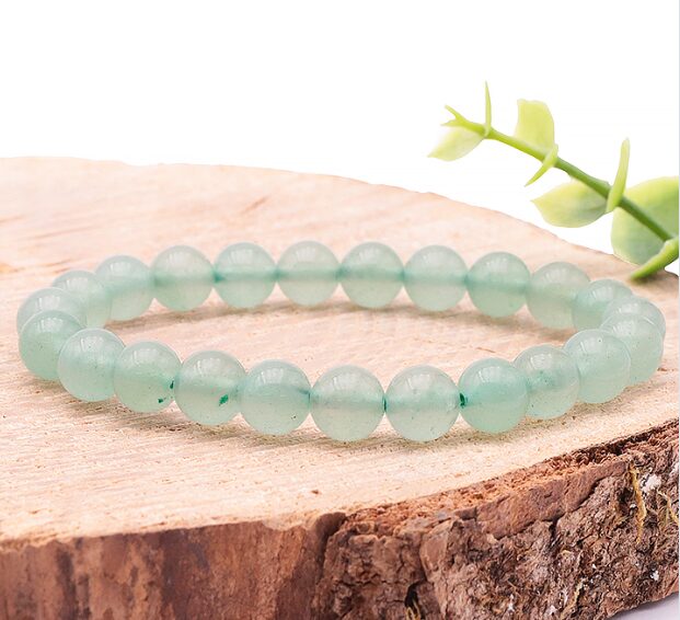 BRACELET BOULE 08MM AVENTURINE VERTE A
