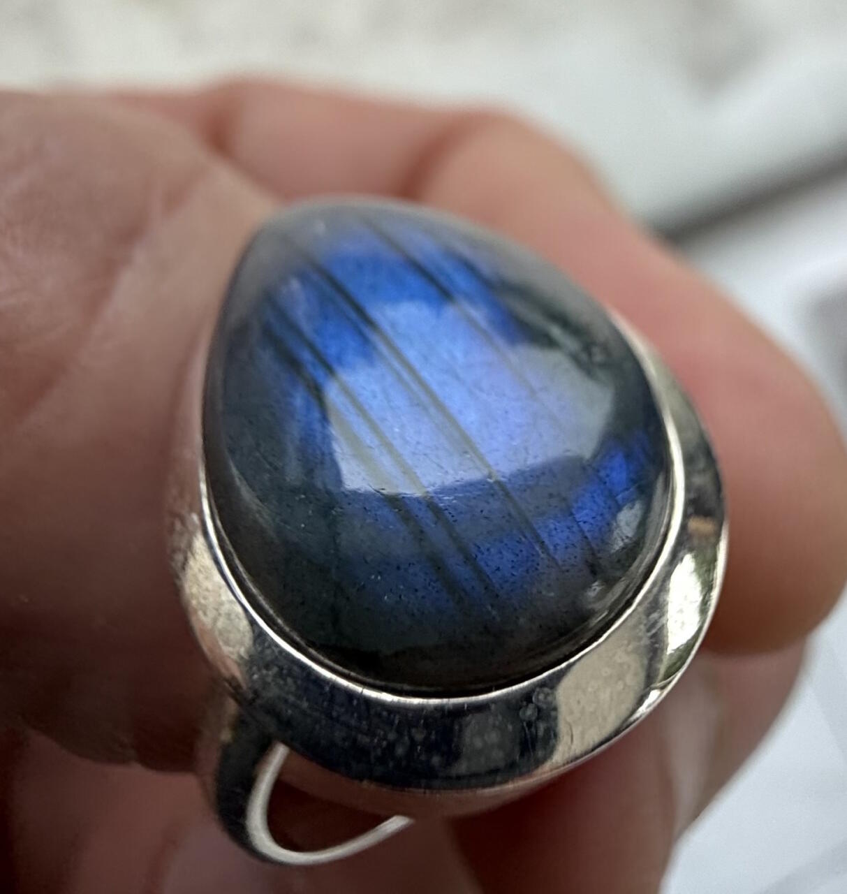 Bague FB en argent 925 & Labradorite