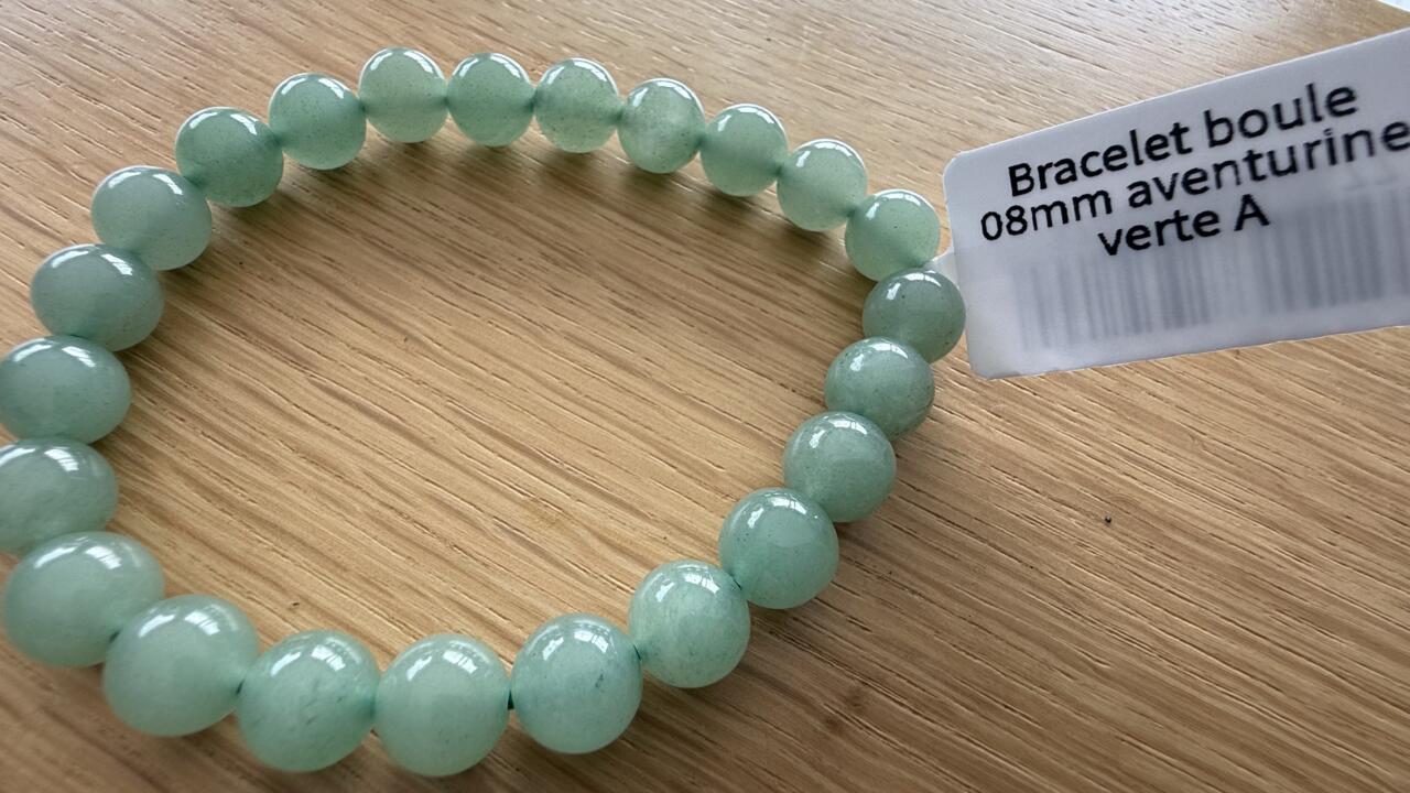Bracelet Aventurine VERTE A Boule 8mm