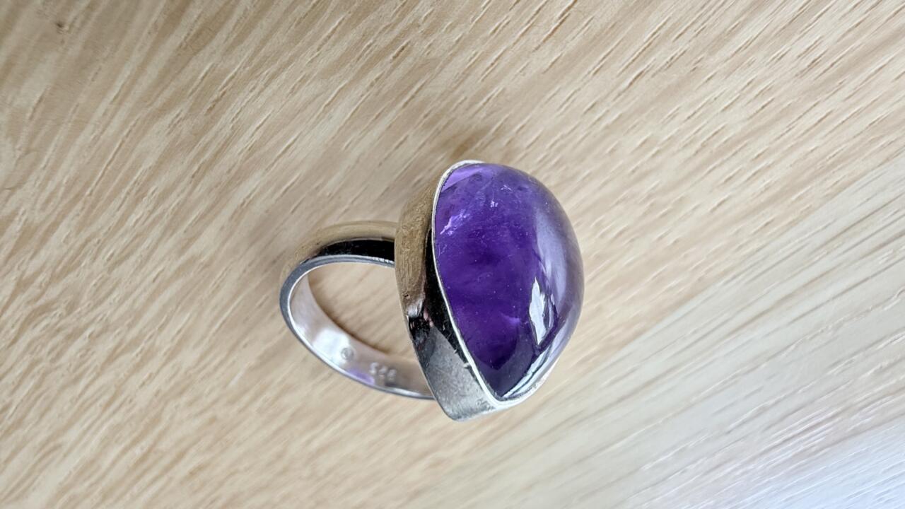 Bague FB en argent 925 & Améthyste - Prix à l'unité – Image 3
