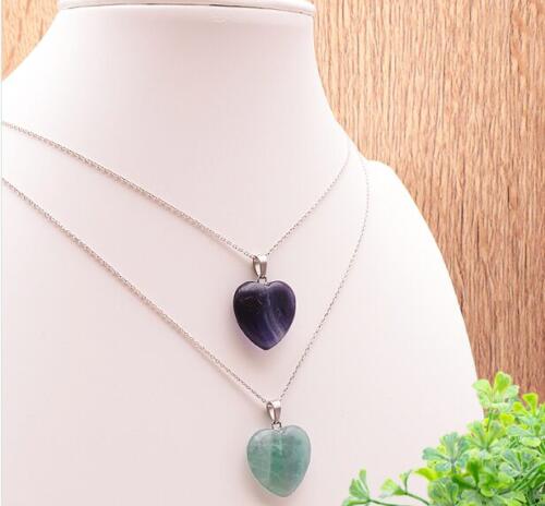 PENDENTIF COEUR 20MM FLUORINE RAINBOW A