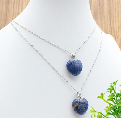 PENDENTIF COEUR 20MM SODALITE A