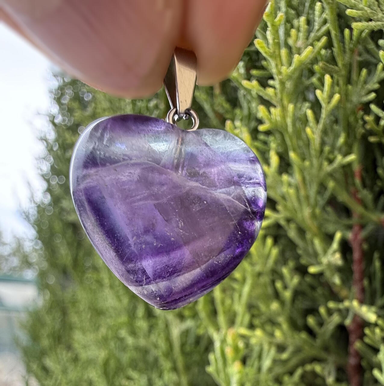 Pendentif Cœur 20mm fluorine A