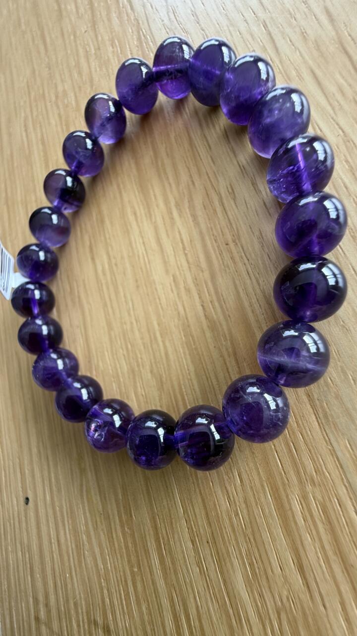 BRACELET BOULE 08MM AMÉTHYSTE BRÉSIL AAA - Prix à l'unité – Image 3
