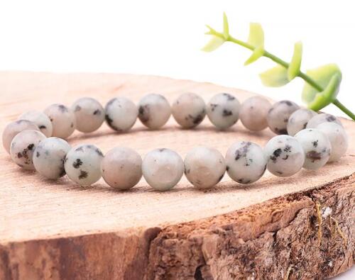 BRACELET BOULE 08MM JASPE KIWI A