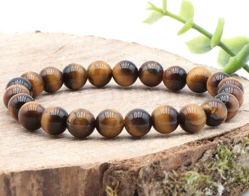 BRACELET BOULE 08MM OEIL DE TIGRE A