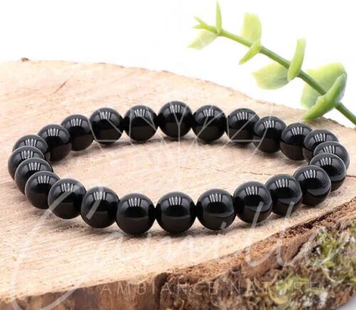 BRACELET BOULE 08MM ONYX A