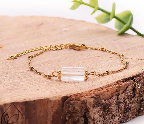 BRACELET CLÉA DORÉ CRISTAL DE ROCHE AA